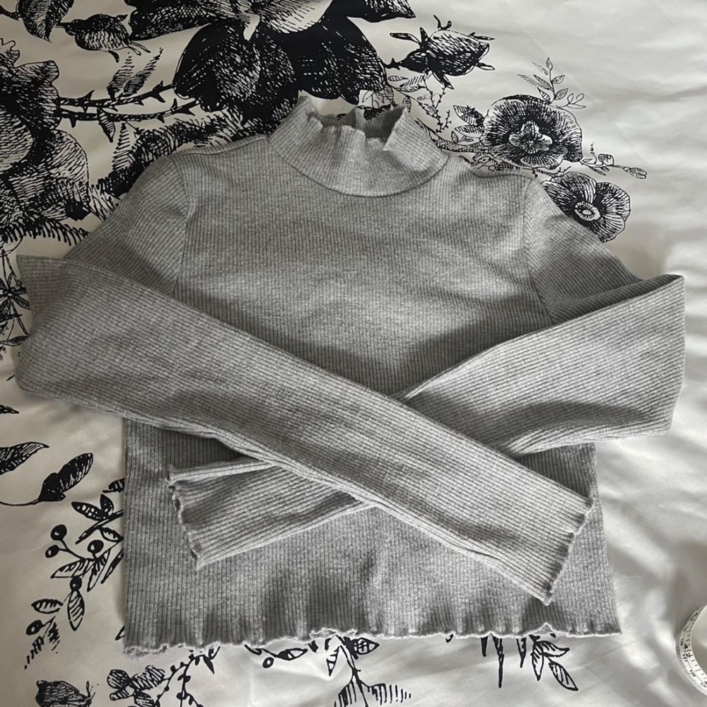 Aerie Cropped Mock Neck Long Sleeve